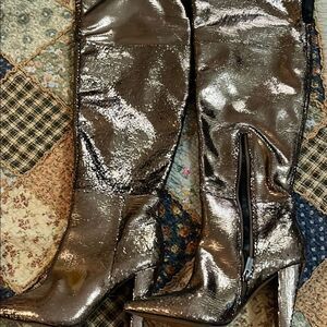 Vince camuto gold sequin boots